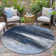 Machine Washable Indoor/Outdoor Xhevrie Navy Rug