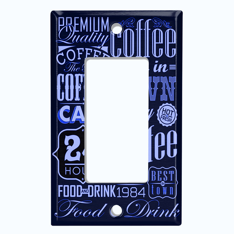 Plaque murale à bascule Coffee Diner, Bleu foncé