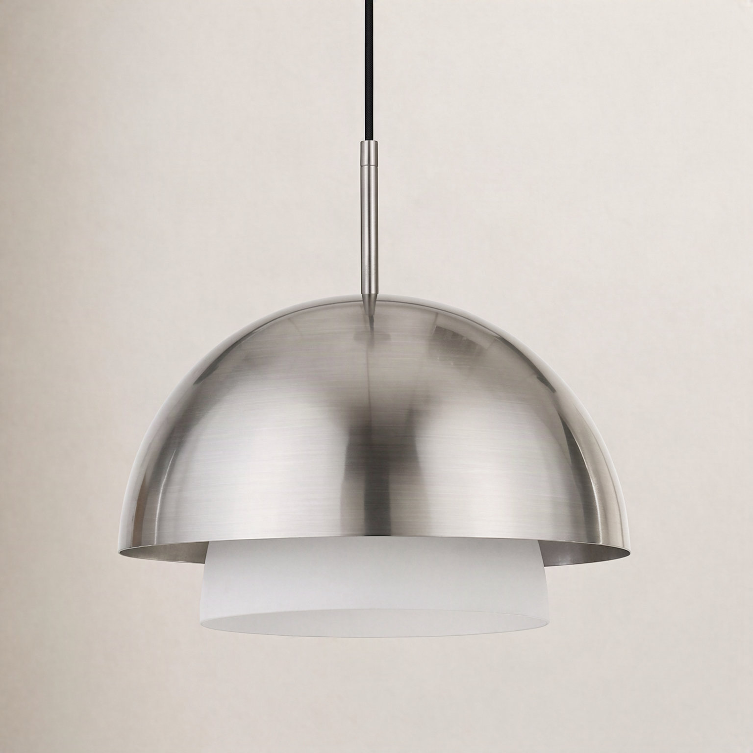 Lyle Stainless Steel Single Light Pendant, Brushed Nickel