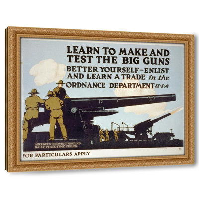 Learn to make and test the big guns  -  better yourself, enlist and learn a trade in the Ordnance Dept. (1919)