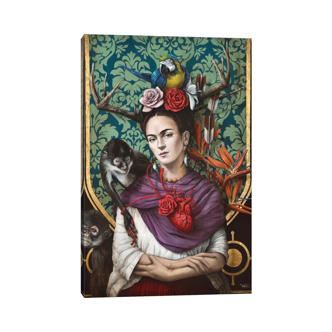 Leinwandbild Hommage a Frida (A Tribute to Frida) I von Sophie Wilkins