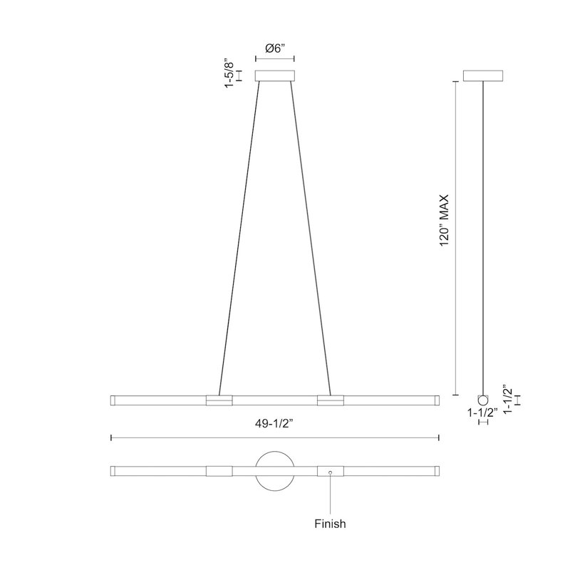 Akari 1 - Light LED Pendant, Black