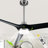 3-blades 72" Modern Solid Wood Large Ceiling Fan with Dimmable LED Light and Remote Control 6-speed Reversible DC Motor for Large Room 