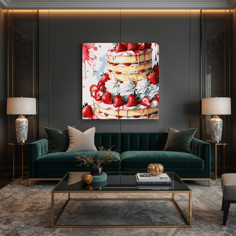 Art mural sur toile beige, Desserts, H 16 po x l 16 po