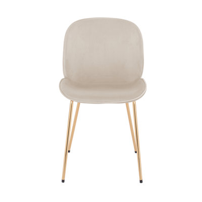 Fauteuil Lotus en velours doré