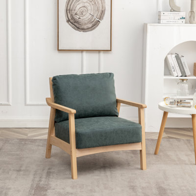 Marnisha Faux Leather Armchair