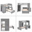 Lit mezzanine simple avec lit autonome-1514670899