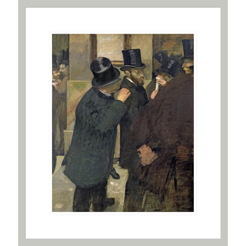«At the Stock Market» par Edgar Degas, impression giclée encadrée, H 20,83 po x l 17,75 po