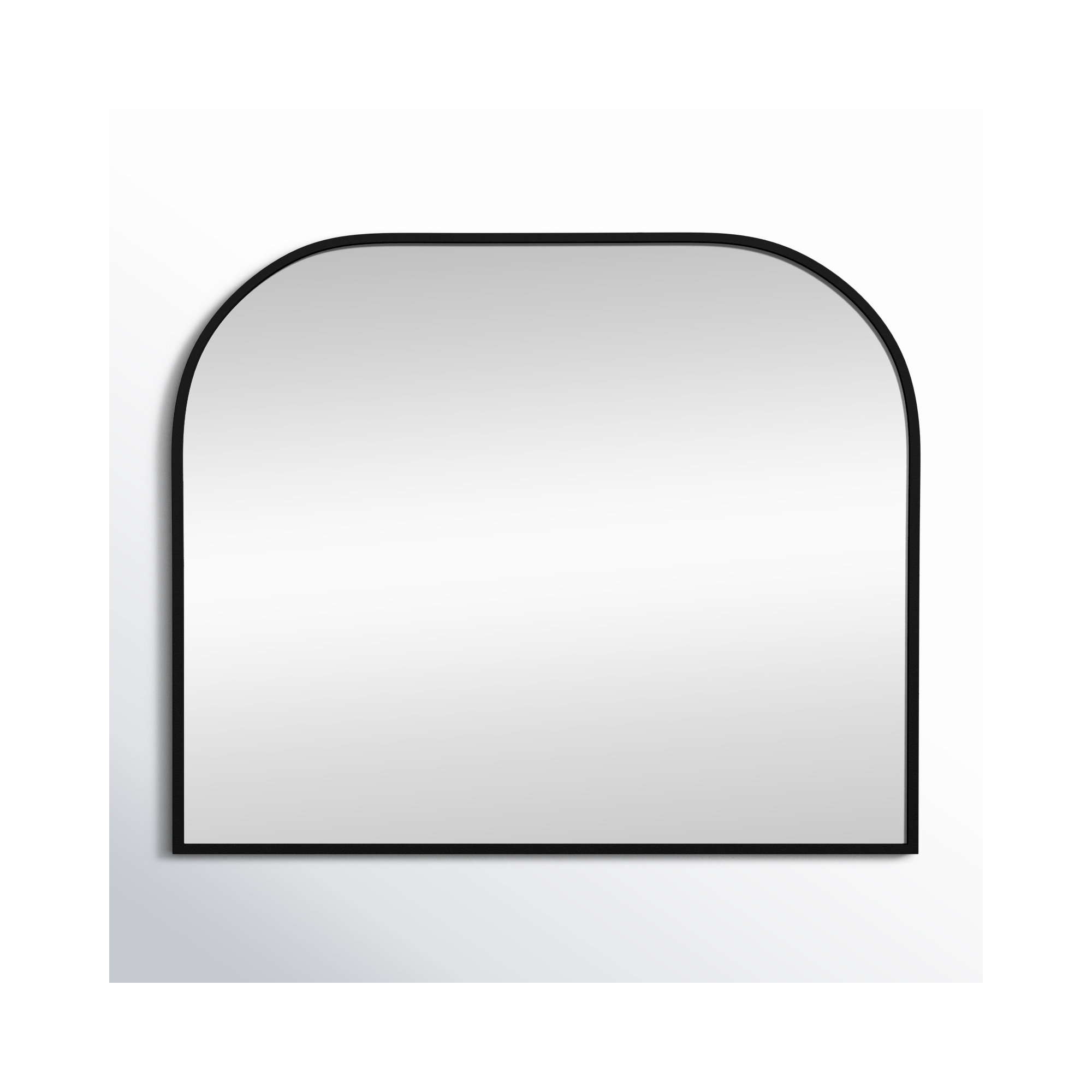 Sabine Metal Wide Arch Wall Mirror, Black, 30" x 36"
