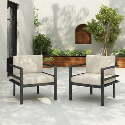 Cirsten Aluminum Lounge Chair With Cushions
