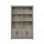 Bibliothèque Nena avec 6 tablettes et 4 portes d'armoire, bois gris 71 pouces