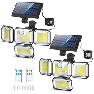 Luminaire suspendu d'extérieur à DEL 7,2 po à énergie solaire intégrée (Ensemble de 2)