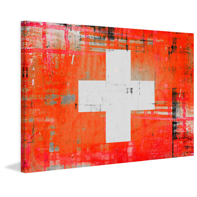 « swiss » par parvez taj,, reproduction d’art sur toile tendue, 24" H x 36" W