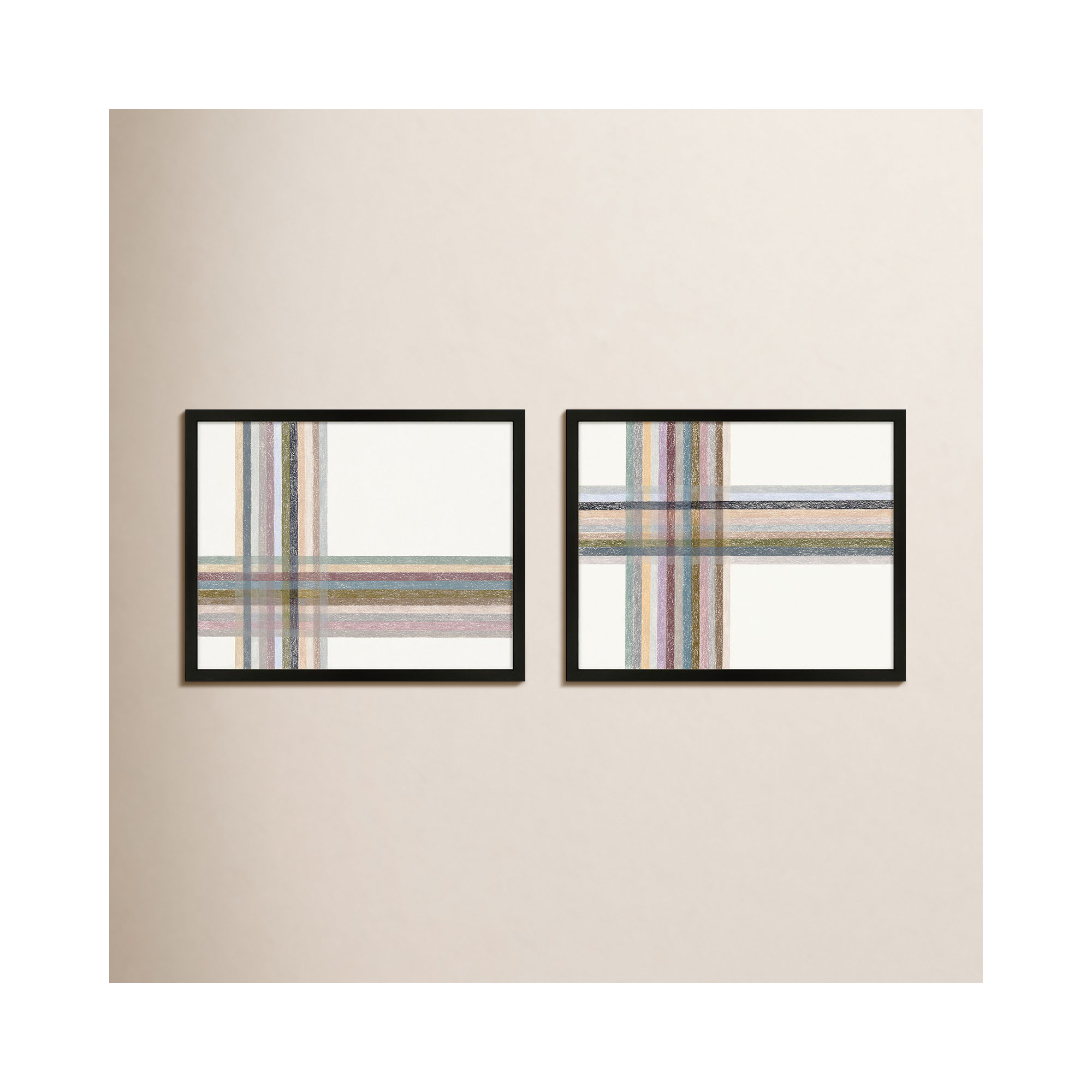 Lagos Untitled: Intersections, Horizontal by Beth James - Framed Wall Art, 38" W x 30" H, Black Framed