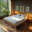 Sierra Solid Wood Bed Frame with Adjustable Headboard / Handcrafted Platform Bed-1020736583-1020696902