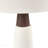 Triangular Ceramic And Wood Table Lamp