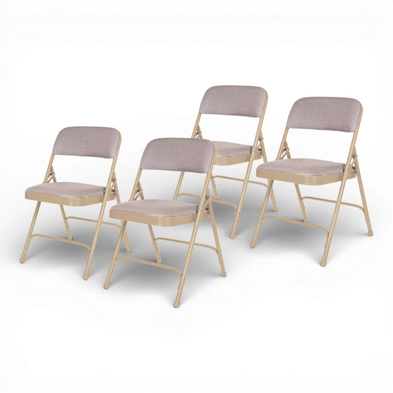 Chaise pliante rembourrée Bernadine, Beige