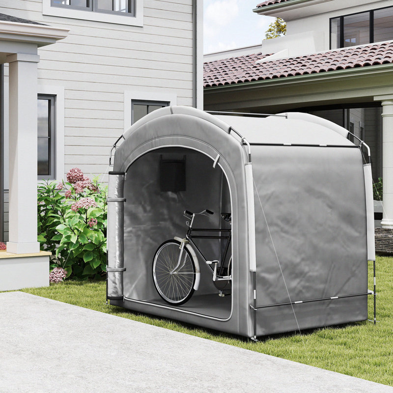 Bike Storage Tent, Portable Bicycle Storage Shed, Waterproof Outdoor Bike Cover with 210D Oxford Fabric and Carry Bag for 3-4 Bikes, Lawn Mower, Garden Tools