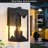 15.35" 2-Light Black Outdoor Wall Lantern with Clear Glass, Modern Weather-Resistant Exterior Wall Light for Porch, Entryway, Garage and Patio