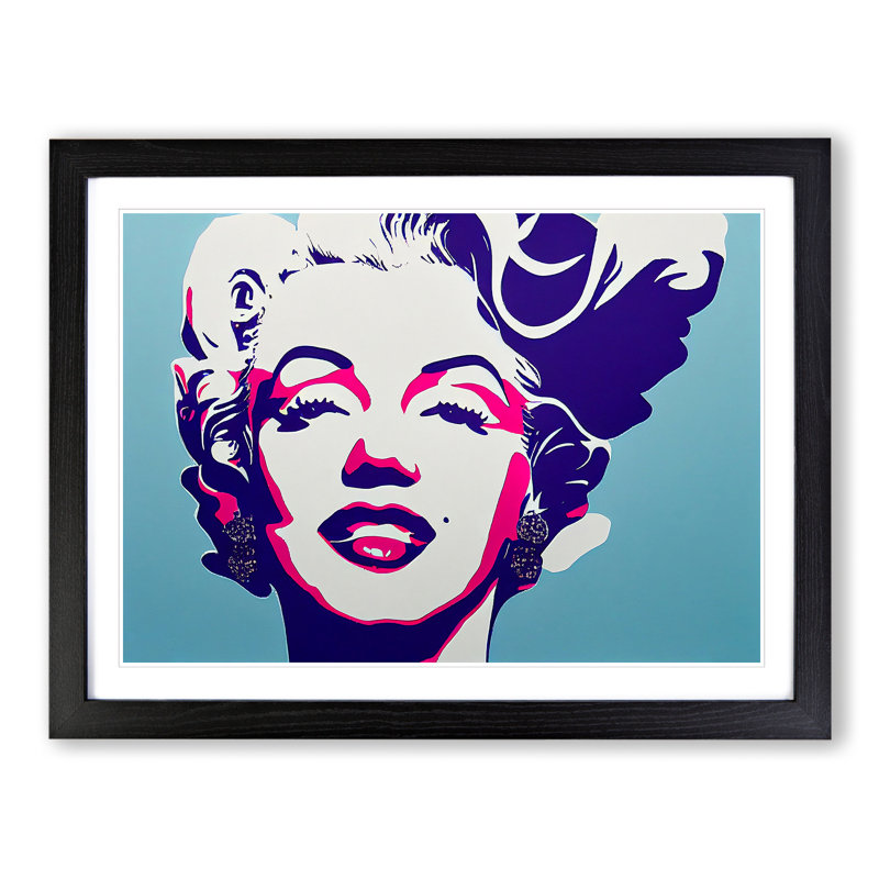 Pop Marilyn Monroe Vol.6 Abstract - Framed Print, 34cm H x 46cm W x 2cm D, Black