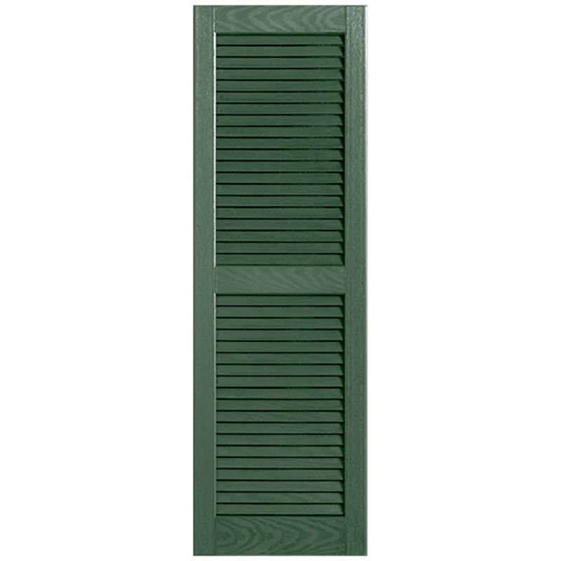 Paire de volets à persiennes droites, Vert, 12 po, 43 po