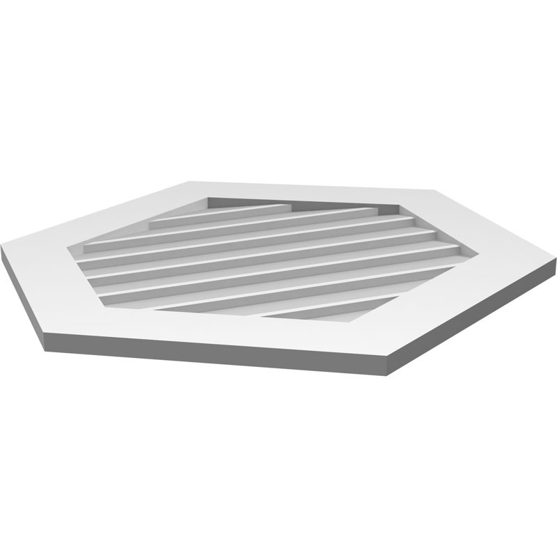 Ventilé vertical à pignon vertical 7/12 po, H 30 po x l 28 po x P 1 po