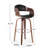 Mid-Century Modern Wooden Frame Swivel Bar Stool-1668439966