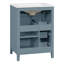 Meuble-lavabo moderne 24 po avec lavabo, 3 tiroirs et support de porte (noir / blanc / bleu / gris / vert)-218303608
