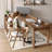 Nut-brown L-Shaped Solid Wood Writing desk-872016919-872016905