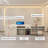 Modern Minimalist Beige Baked Enamel Creative Design Reception Desk