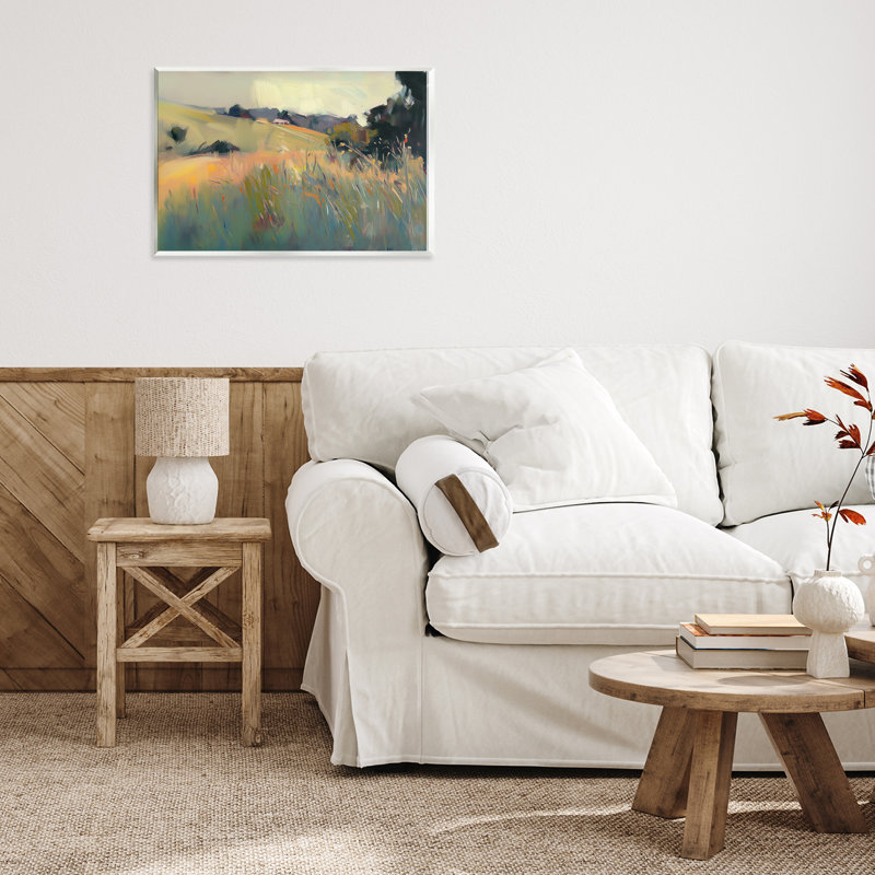Plaque murale moderne Modern Tranquil Plains, design par Elara Yasna, H 10 po x l 15 po