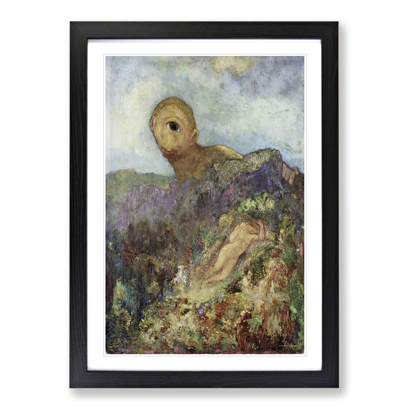 The Cyclops by Odilon Redon - Framed Print, Black Framed, 48cm H x 36cm W x 2cm D