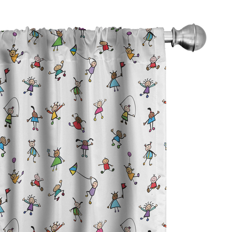 Semi-Sheer Rod Pocket Curtain Panels, 28" x 84"