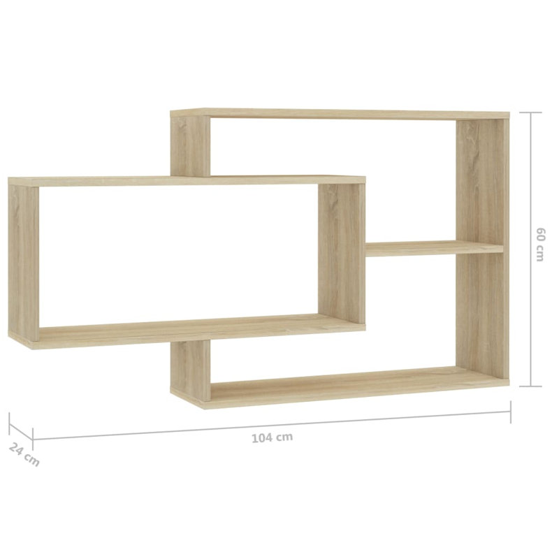 Neo 3 Piece Tiered Shelf, Sonoma Oak