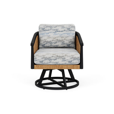 Galloway Swivel Lounge Chair In Tortoiseshell Finish