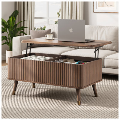 Mid Century Modern Lift Top Coffee Table With Storage,multi-functional Center Table For Living Room