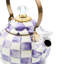 Violet Check Whistling Tea Kettle