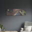  «Goanna Walk» par Pat Saunders, art mural en métal blanc, 36 po x 12 po