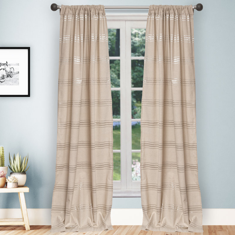 Paire de rideaux semi-transparents Alagan, Lin