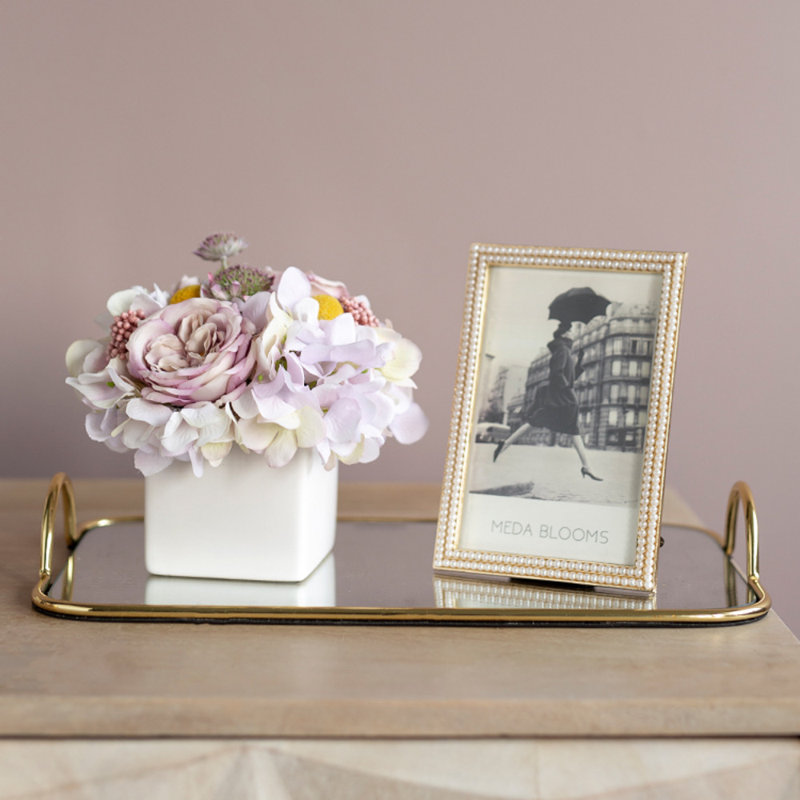 Arrangement de fleurs mixtes, Mauve / Blanc
