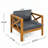 Outdoor Acacia Wood Club Wooden Armchair-1641544254