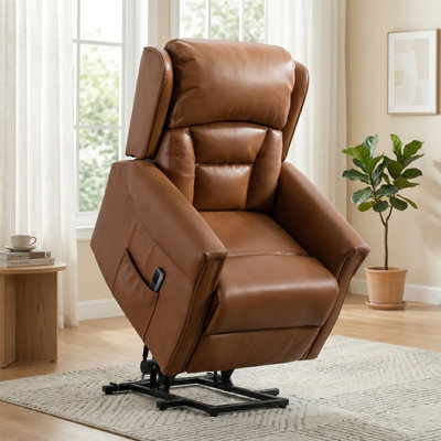 Lelani Ansley Genuine Leather Lift Assist Recliner