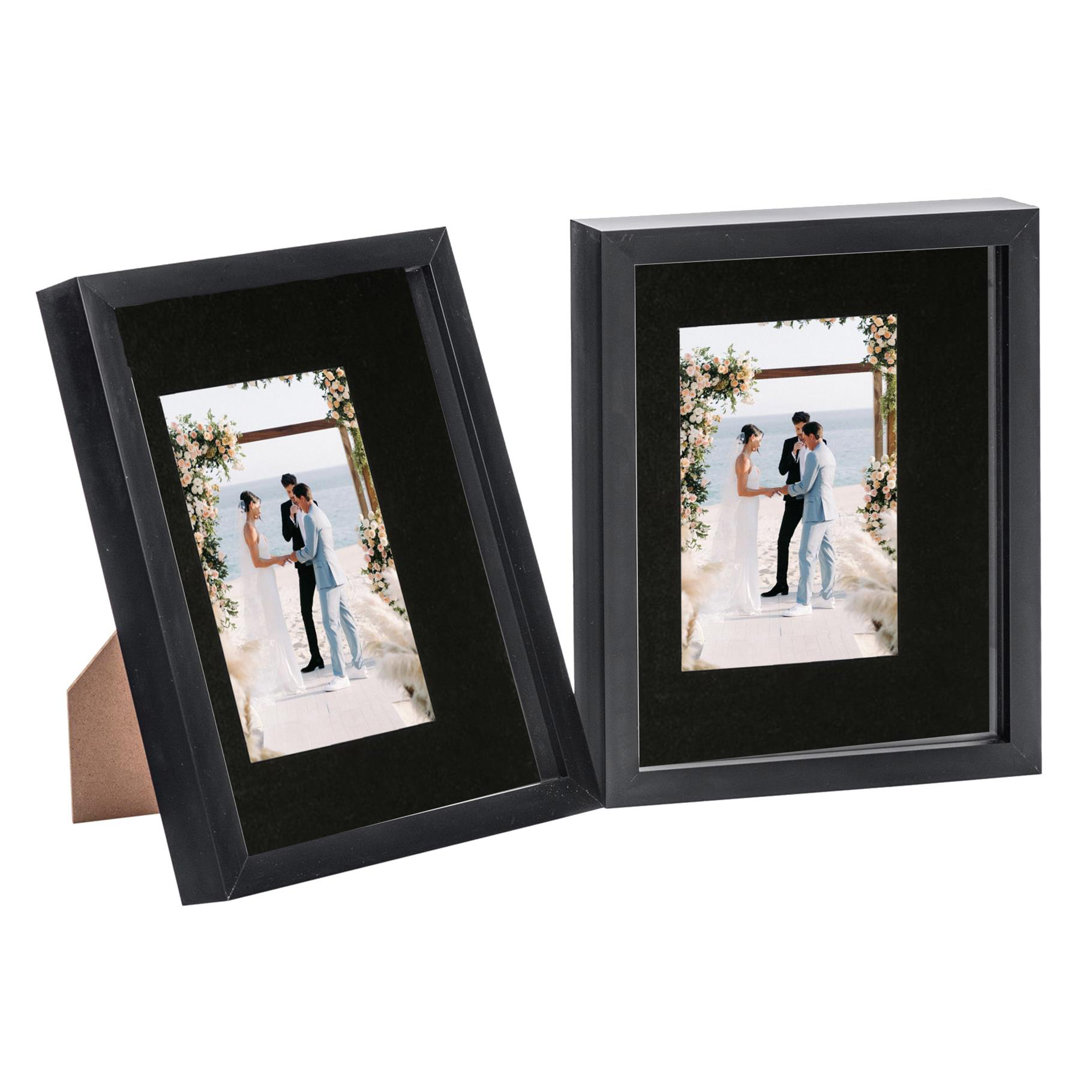 Nicola Spring - 3D Box Photo Frames - 8 x 10" with 4 x 6" Mount