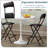 38'' Vinyl-padded Folding Bar Stool  With Footrest, Seat Height 24"-2002884107-2003306505