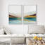 «Mid-Century Modern Brown Abstract Polygon», 2 pièces sur toile-99015937-99015938