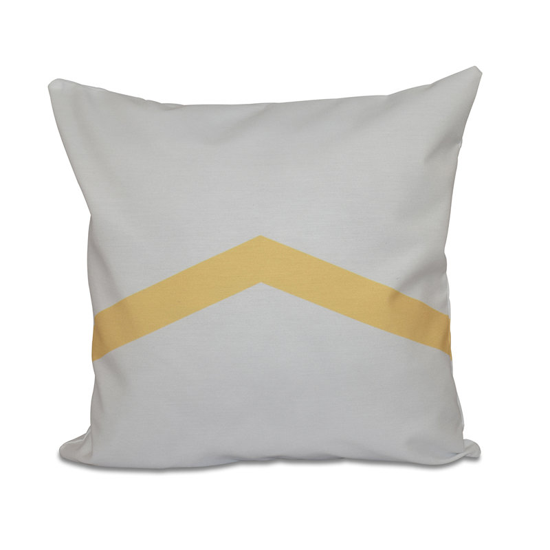 Geometric Reversible Throw Pillow, 18" x 18", Lemon