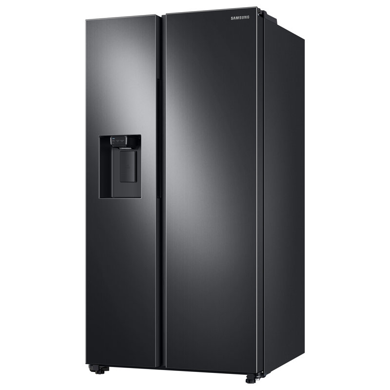 Samsung 27,4 pieds cubes Réfrigérateur côte à côte à grande capacité, Acier inoxydable noir