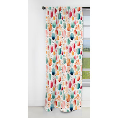 Watercolor Nostalgic Polka Dot Harmony - Abstract Curtain - Blackout Curtain - 1 Panels