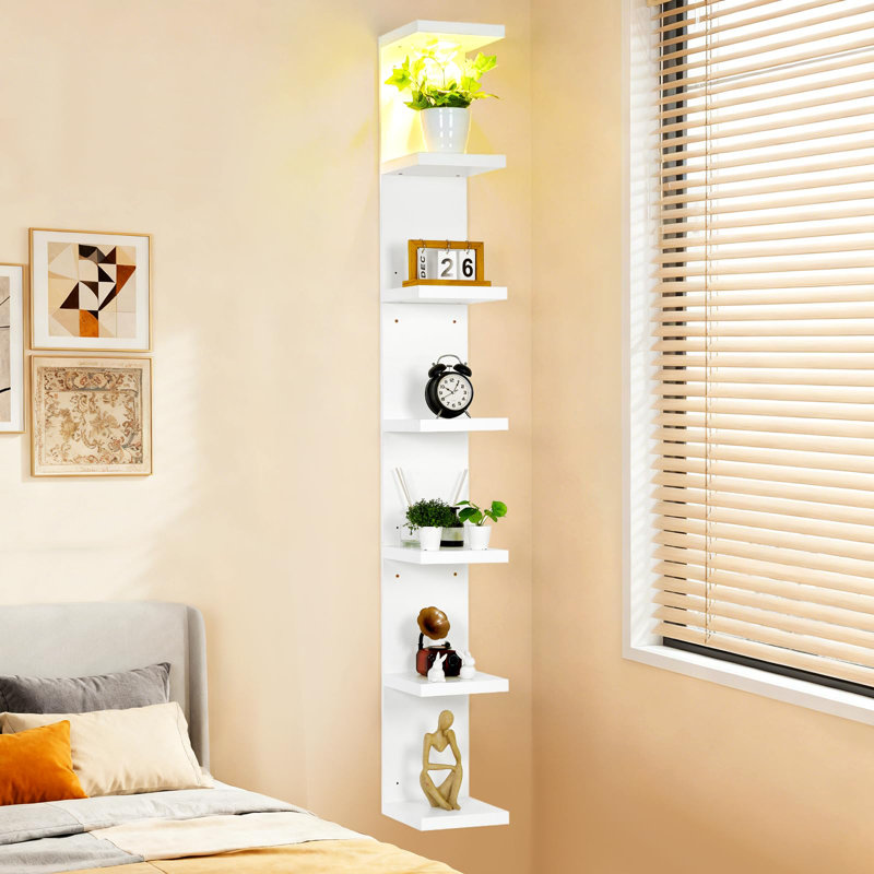 25 cm W Wall Mounted Shelving Unit, 7 layers 25*23.5*195cm