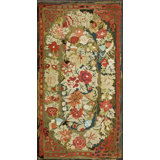 Antique Hooked American Wool Small Scatter Size 1890s Rug